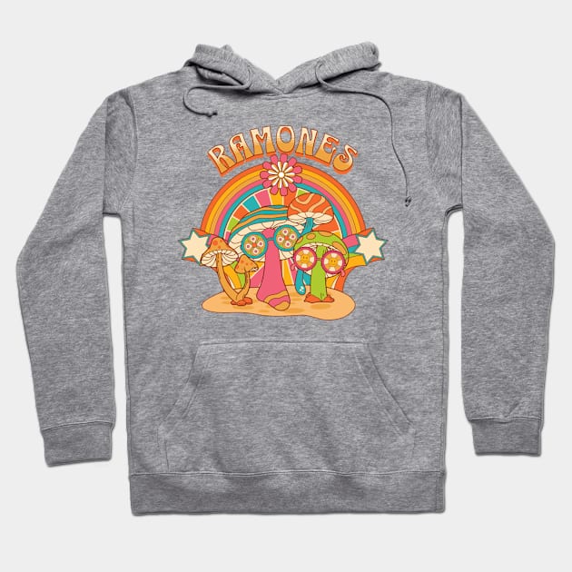 ramone mushroom band Hoodie by IJUL GONDRONGS